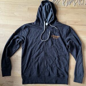 Mitski concert hoodie zip large gray